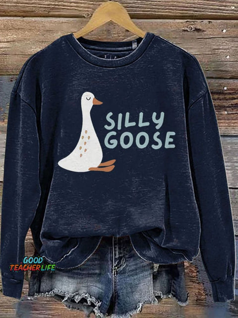 Silly Goose Cute Casual  Sweatshirt
