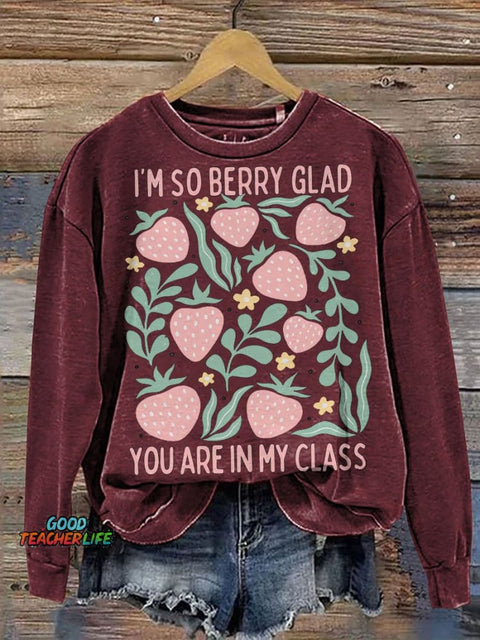 Teacher Strawberry Back to School Casual  Sweatshirt