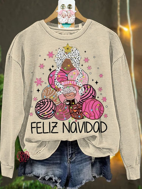 Christmas Mexican Chocolate Pink Christmas tree Casual  Sweatshirt