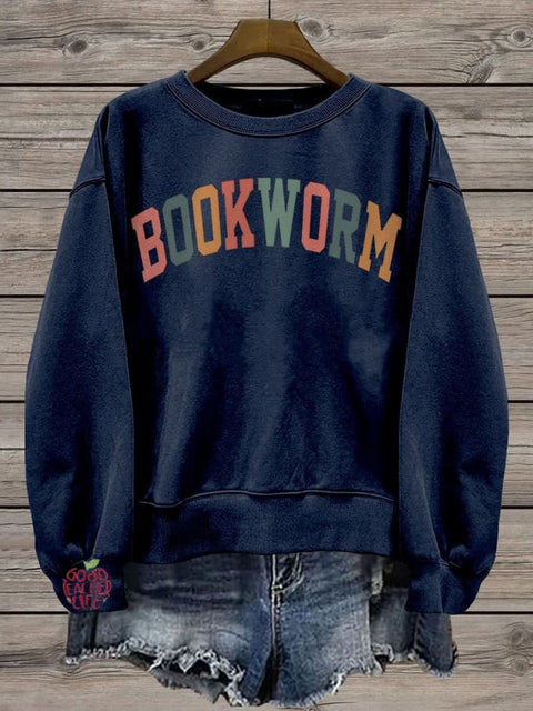 Teacher Retro Bookworm Casual  Sweatshirt