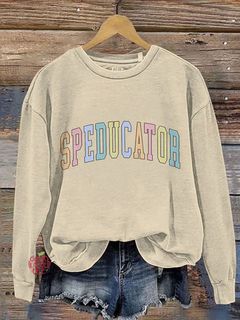 Speducator Special Education Casual Print Sweatshirt