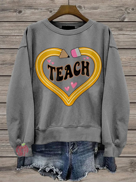 Retro Teacher Casual  Sweatshirt