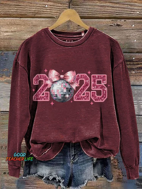 Happy New Year 202 Casual Print Sweatshirt