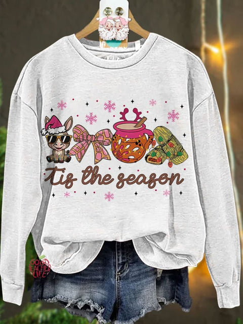 Mexican Christmas Coquette Christmas Tis The Season Casual Sweatshirt