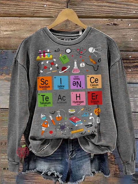 Science Teacher Play With These Equipments Casual  Sweatshirt