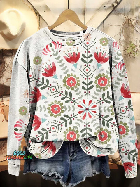 Christmas Snowflake Casual Sweatshirt