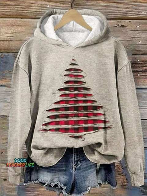 Women's Christmas Tree Print Casual Sweatshirt
