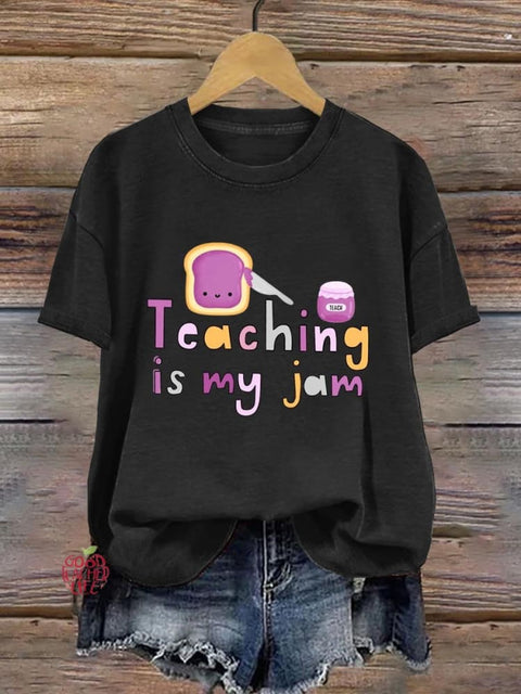 Teaching Is My Jam Teachers Art Print T-shirt