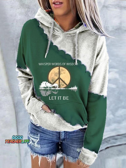 Whisper Words Of Wisdom Let It Be Art Casual Hoodie Sweatshirt