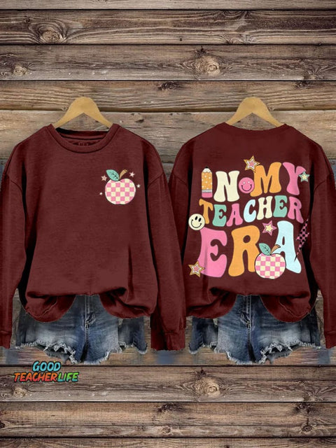Teacher Personalized In My Teacher Era Casual  Sweatshirt