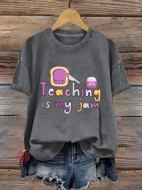 Teaching Is My Jam Teachers Art Print T-shirt