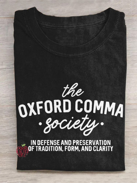 Oxford Comma Teacher Creative Design T-shirt