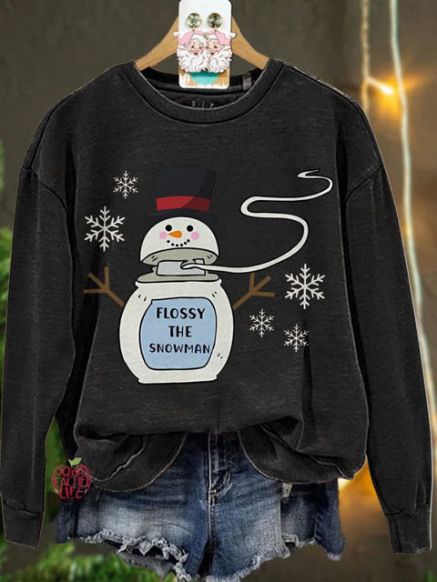 Christmas the Snowman Dentist Casual  Sweatshirt