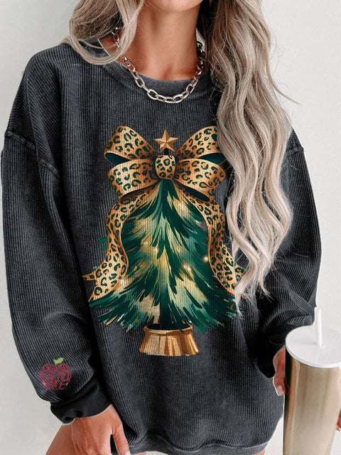 Christmas tree Coquette Women's Casual Print Sweatshirt