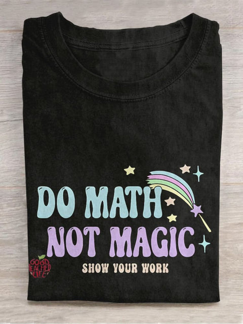 Math Teacher Appreciation Geometry High School Teacher Casual Print T-shirt