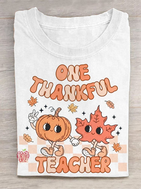 One Thankful Teacher Fall  T-shirt