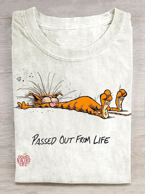 Funny Bill The Cat Art Print T-shirt