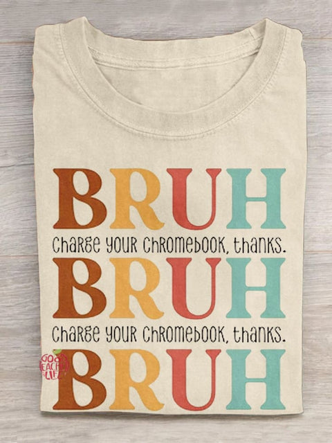 Funny Teachers Bruh T-shirt