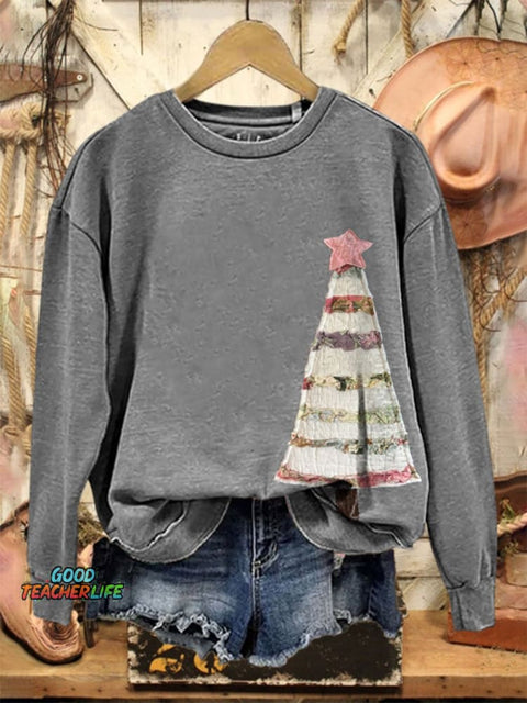 Christmas Print Casual  Sweatshirt