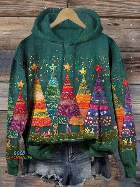 Lovely Christmas Tree Art Print Casual Sweatshirt