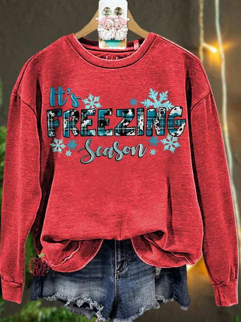 Christmas It's Freezing Season Gift for Winter Casual  Sweatshirt