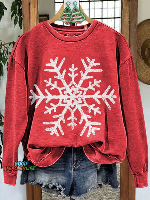 Christmas Snowflake Casual Sweatshirt