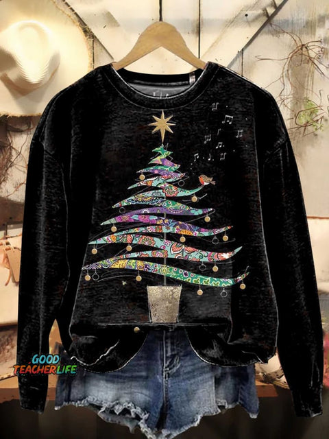 Merry Christmas Tree Casual Sweatshirt