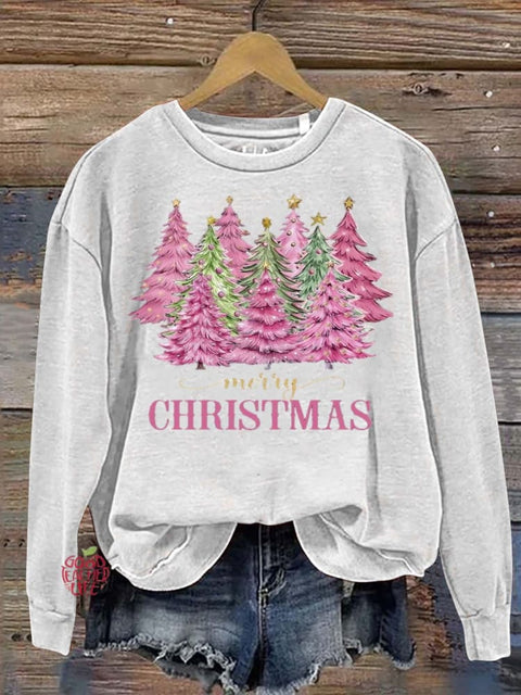 Lovely Christmas Tree Art Print Casual Sweatshirt