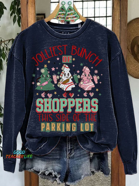 Christmas Shopping Jolliest Bunch Christmas Casual Sweatshirt