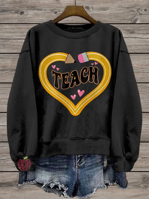 Retro Teacher Casual  Sweatshirt