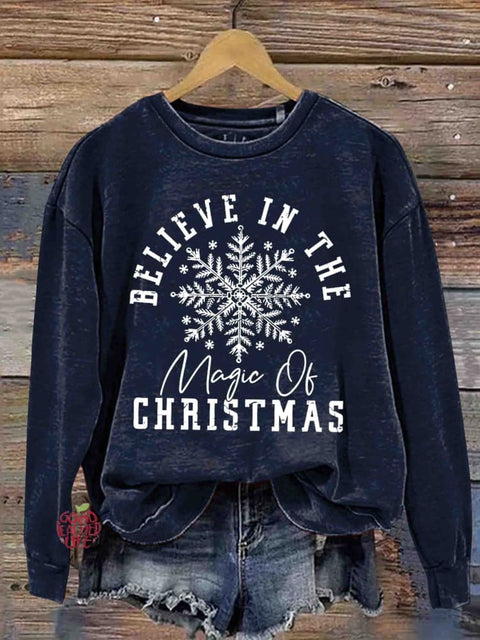 Believe In The Magic Christmas Casual  Sweatshirt