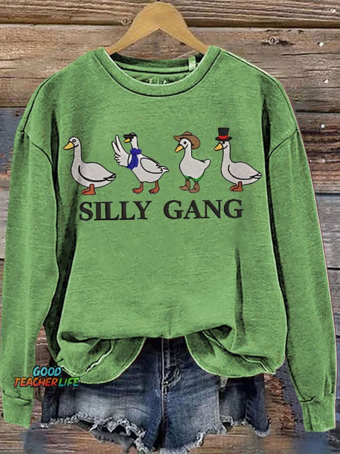 Silly Goose Goose Bumps Casual  Sweatshirt