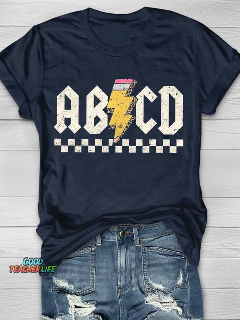 Abcd Teacher Comfort Colors T-shirt