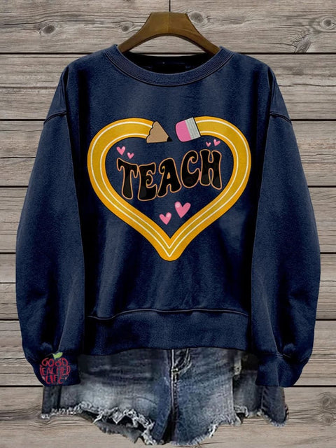 Retro Teacher Casual  Sweatshirt