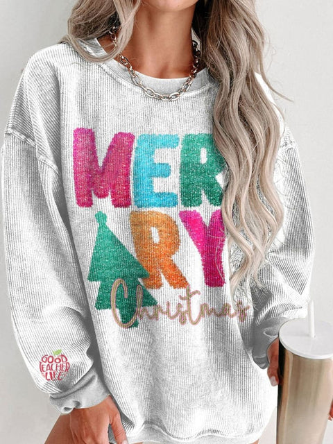 Women's MERRY CHRISTMAS Casual Print Sweatshirt