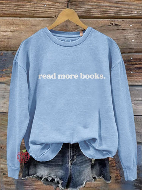 Read More Books Teacher Print Casual Long Sleeve Sweatshirt