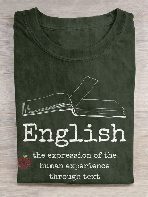 English Education Content Area Purpose Casual Print T-shirt