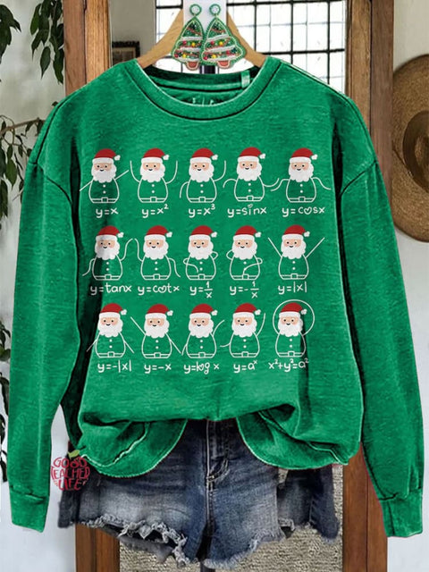 Math Teacher Christmas Casual Sweatshirt