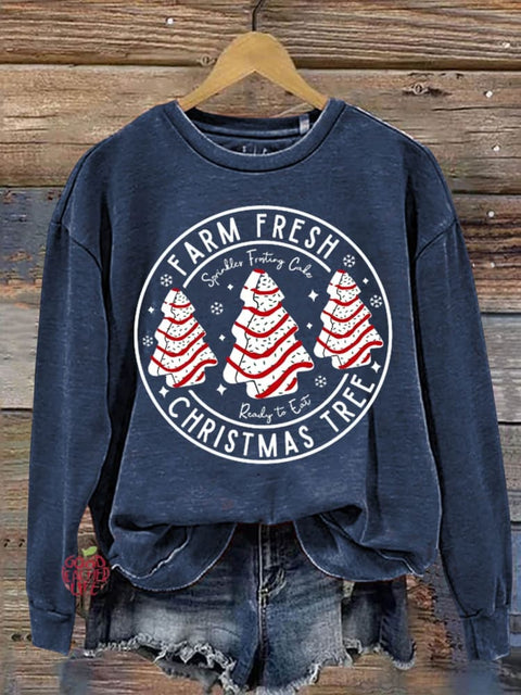 Farm Fresh Christmas Tree Art Print Casual Sweatshirt