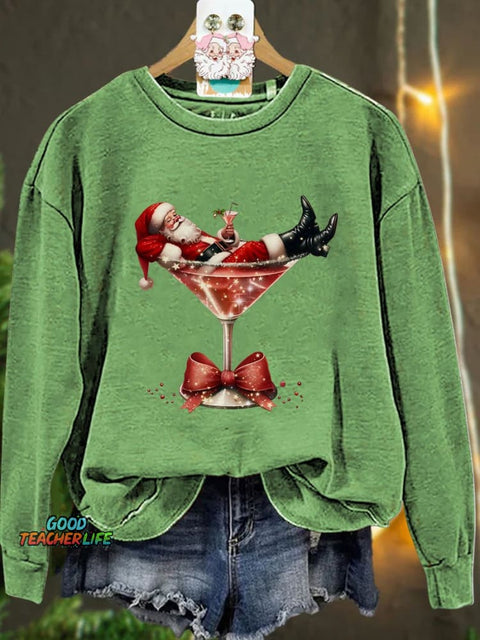 Christmas Santa's Hot Mess Casual  Sweatshirt