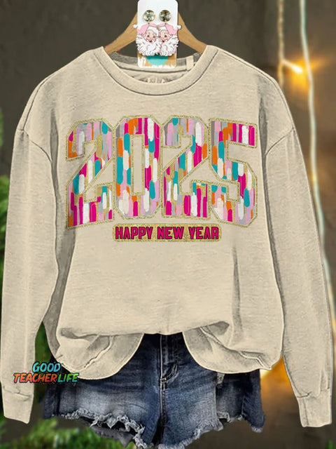 Happy New Year 2025 Casual  Sweatshirt