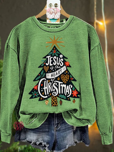 Christmas Jesus Is The Heart of Christmas Casual  Sweatshirt