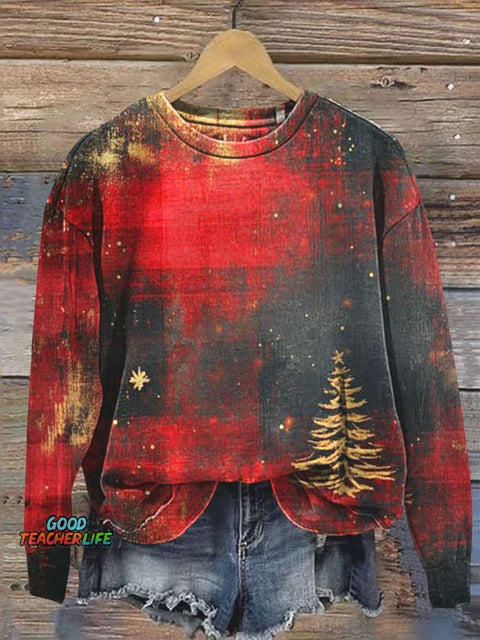 Christmas Shabby Chic Art Casual  Sweatshirt