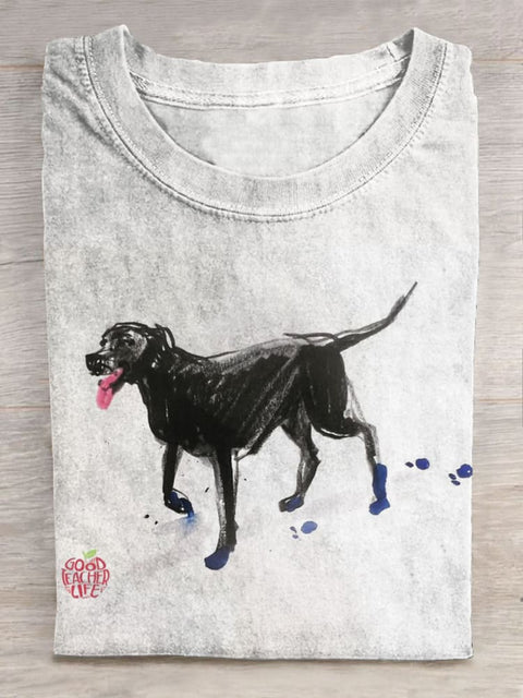 Cute Funny Dog Animal Art Print T-shirt