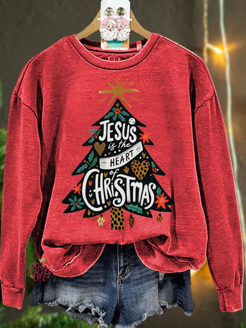 Christmas Jesus Is The Heart of Christmas Casual  Sweatshirt