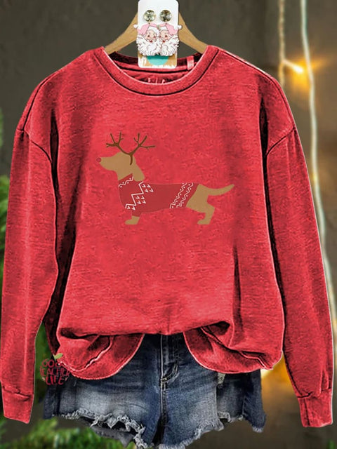 Christmas Dachshund Dog Casual  Sweatshirt