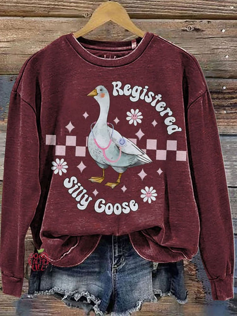 Nurse Gift Registered Silly Goose Casual  Sweatshirt