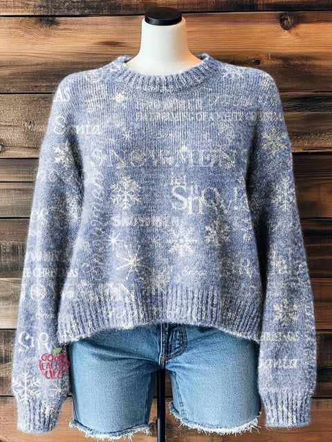 Dream Of White Christmas Art Print Casual Pullover Sweater