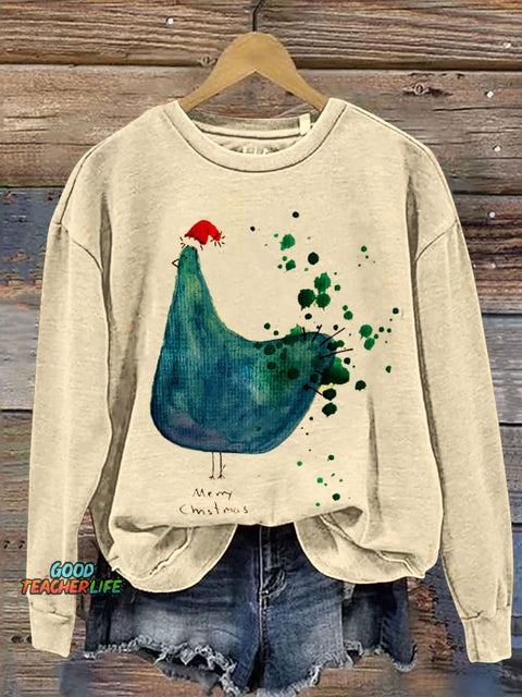 Merry Christmas  Funny  Christmas Print Casual  Sweatshirt