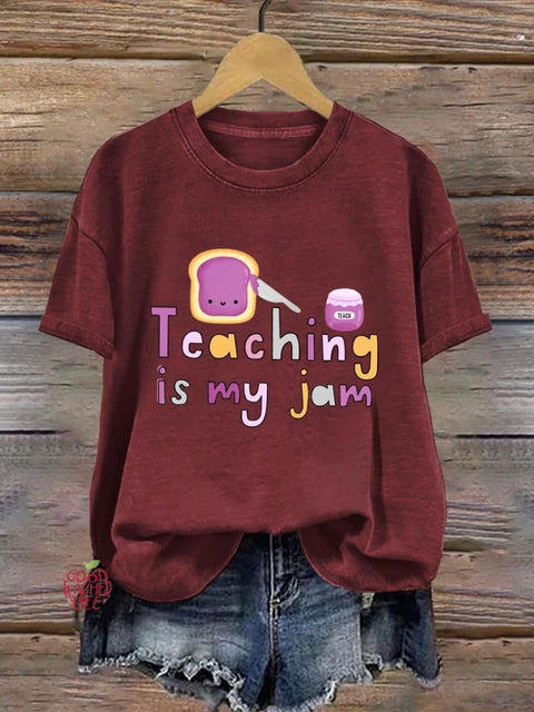 Teaching Is My Jam Teachers Art Print T-shirt